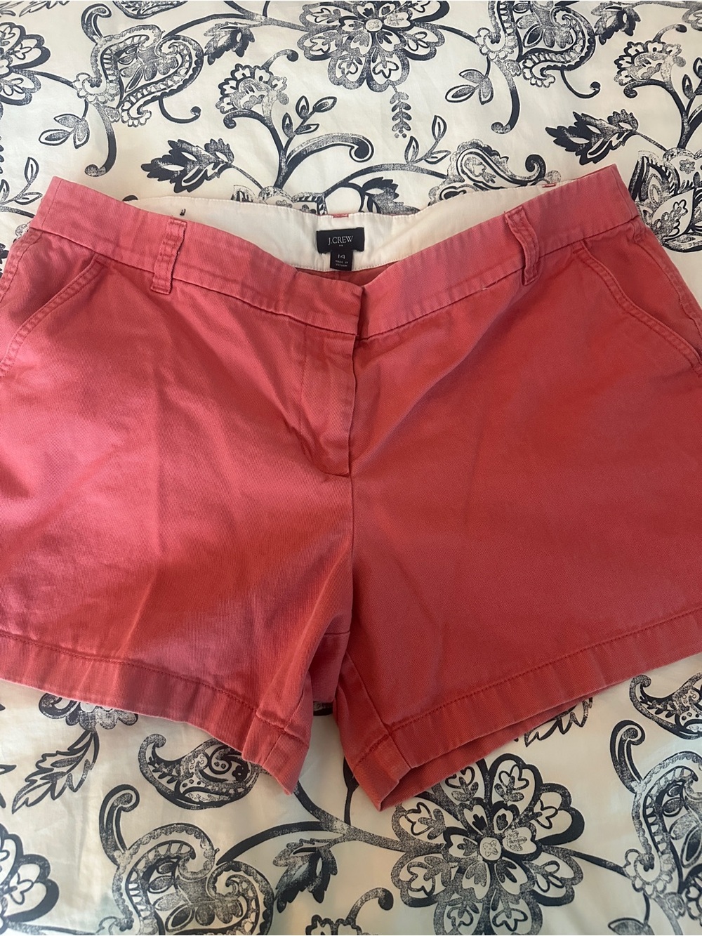 J. Crew Coral-Pink Chino Bermuda Shorts